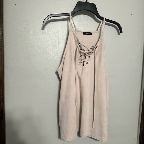 Suede lace up tank - Picture 1 of 5